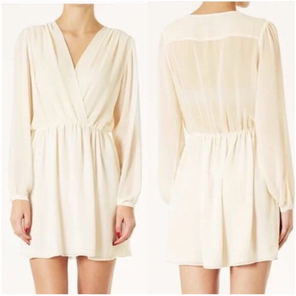 TOPSHOP off white  mini dress size 2 - Picture 1 of 5